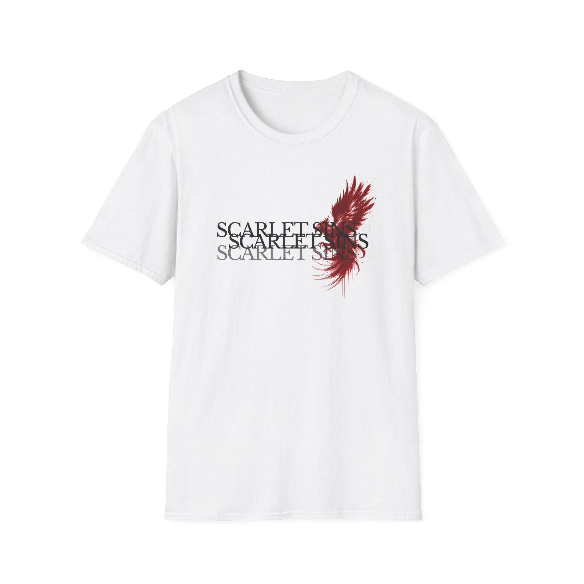 Scarlet Sins - Unisex Soft Style T-Shirt, Red Phoenix