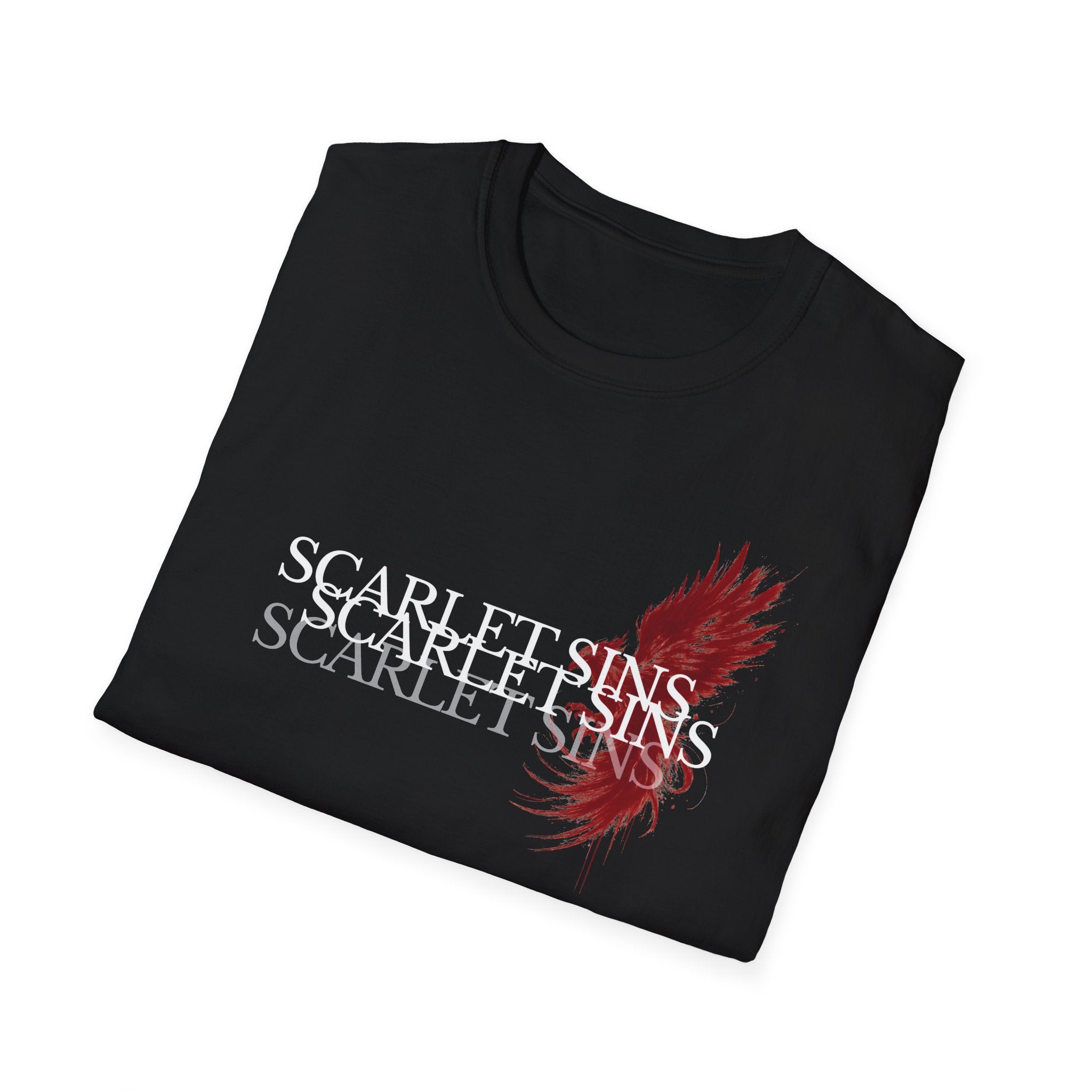 Scarlet Sins - Unisex Soft Style T-shirt, Red Phoenix