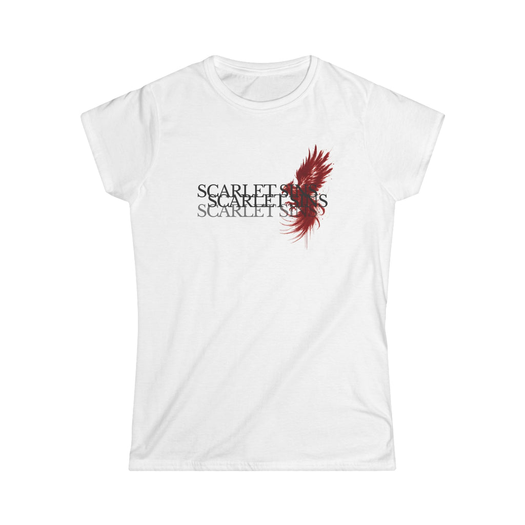 Scarlet  Sins - Women's Soft Style T-shirt, Red Phoenix