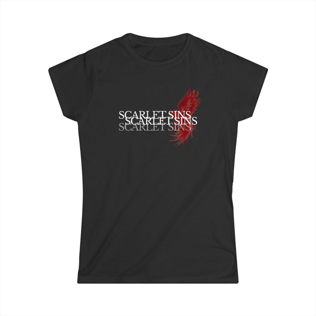 Scarlet  Sins - Women's Soft Style T-shirt, Red Phoenix