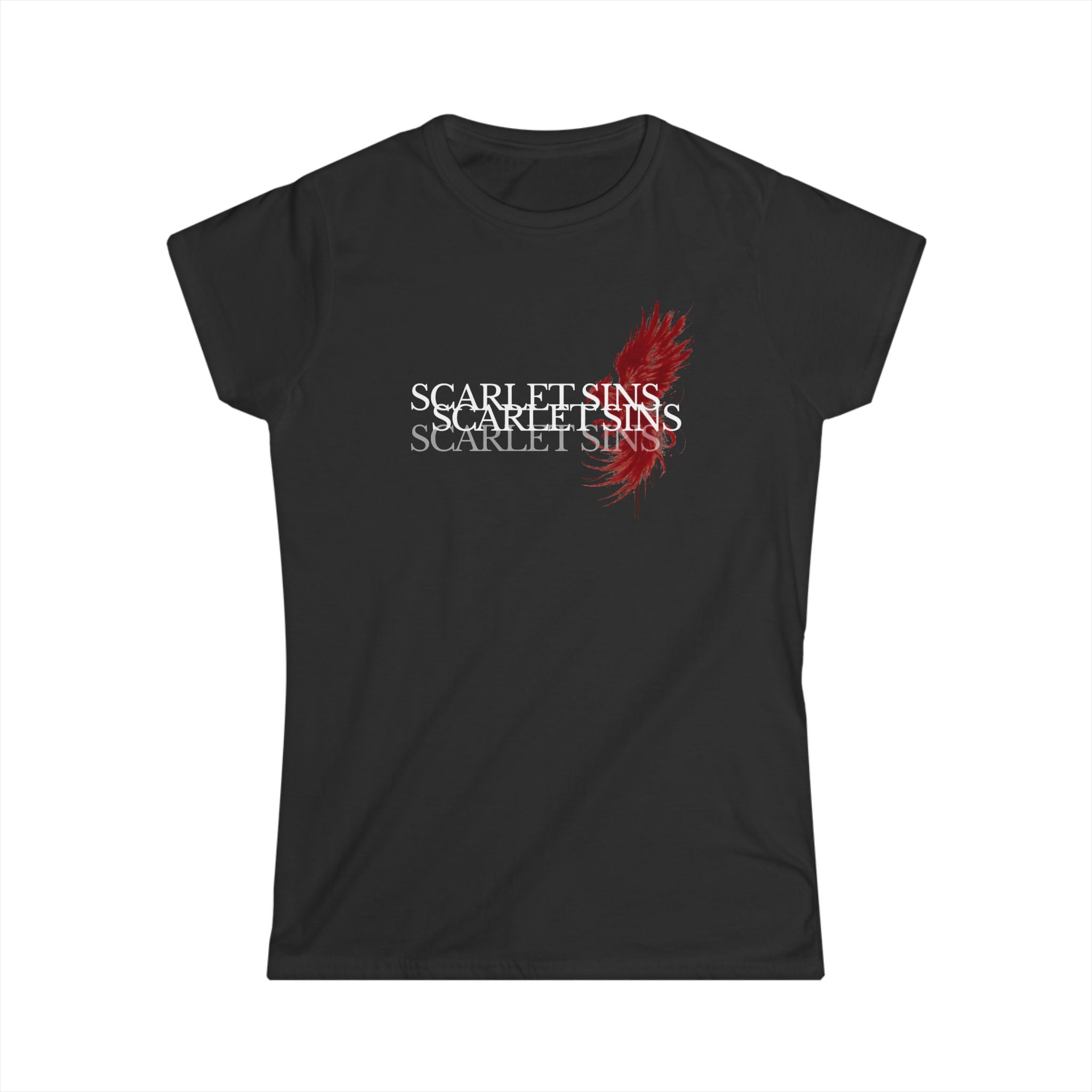 Scarlet  Sins - Women's Soft Style T-shirt, Red Phoenix